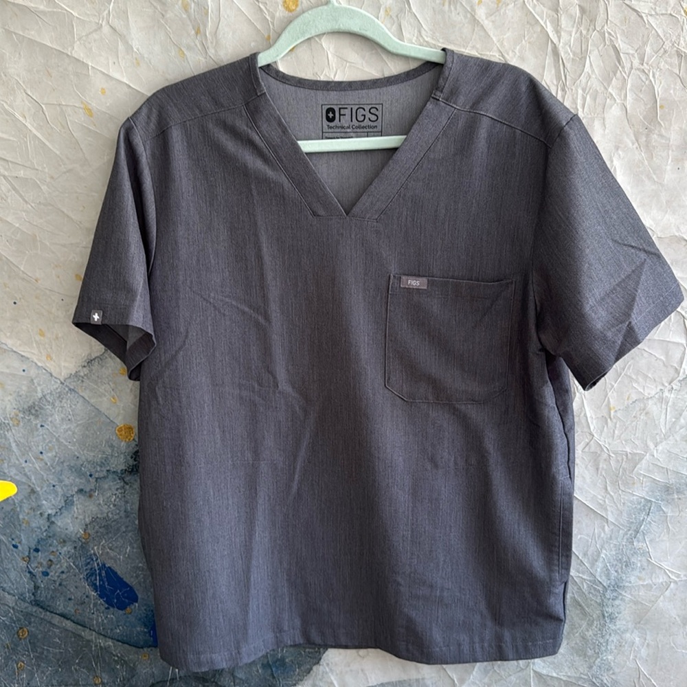 Figs Technical Collection Scrub Top V Neck